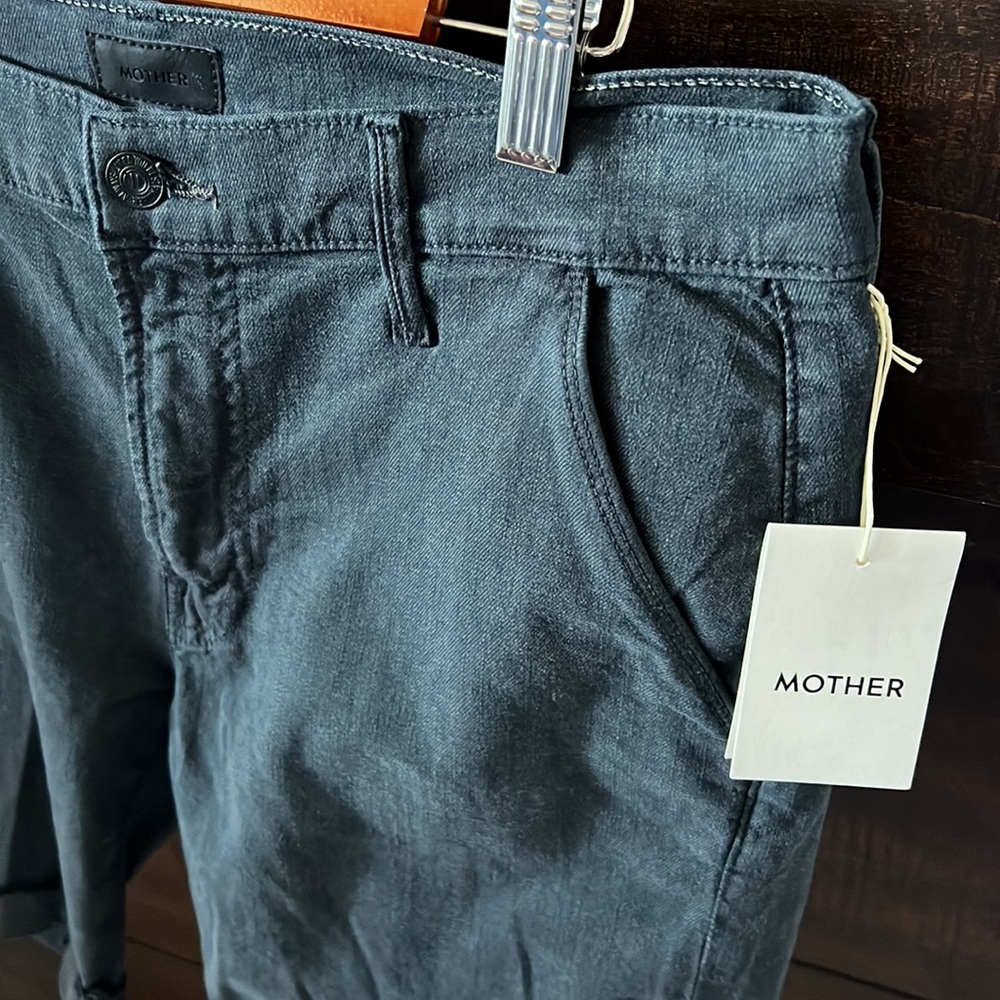 MOTHER NWT Prep Frey Shorts Faded Black Size 27